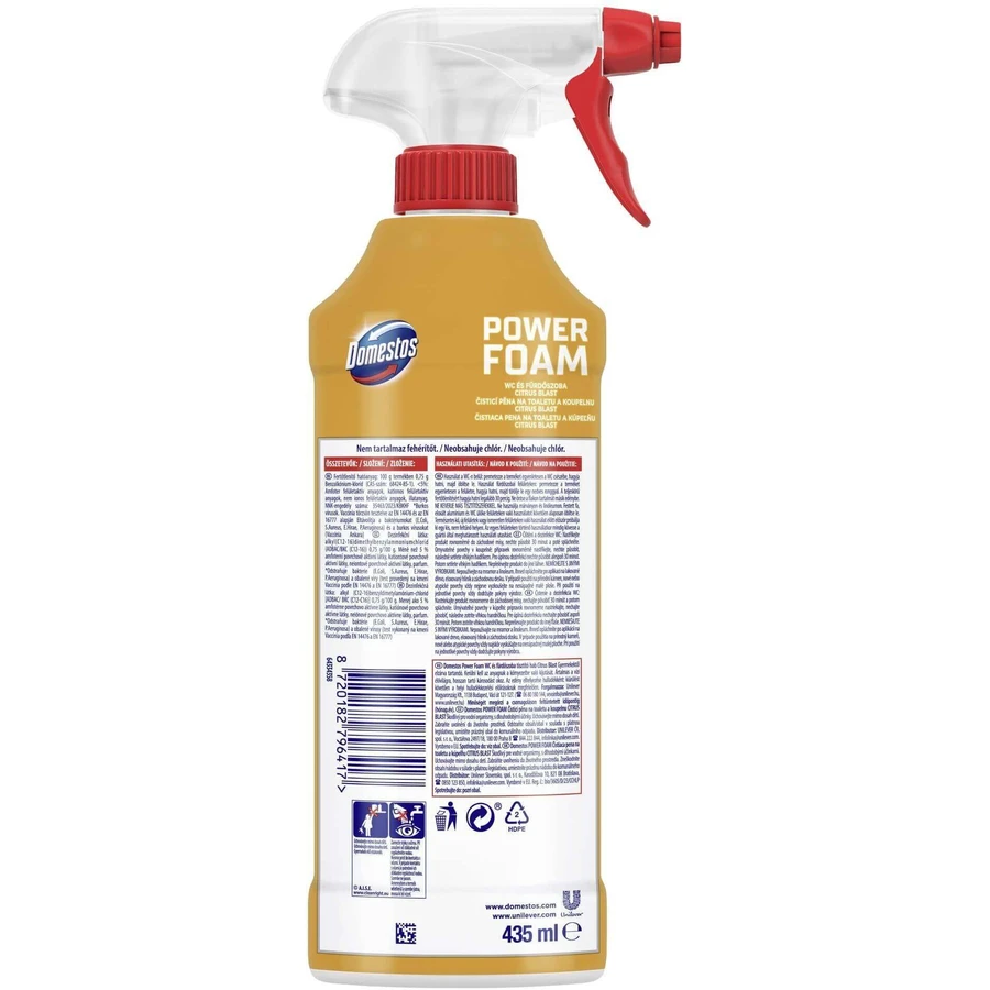 Domestos Power foam Цитрусова піна для туалету та ванни isti 435 мл: ціни та характеристики