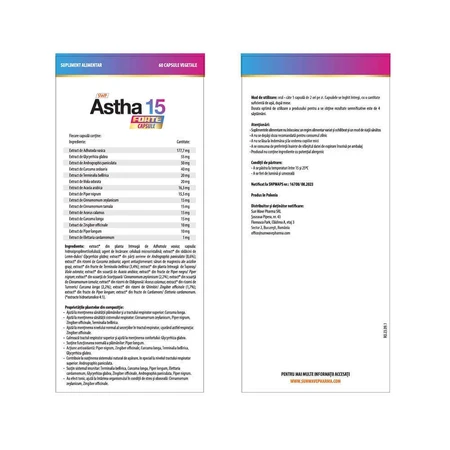 Аста 15 Форте Sun Wave Pharma Astha 15 Forte, 60 капсул: цены и характеристики