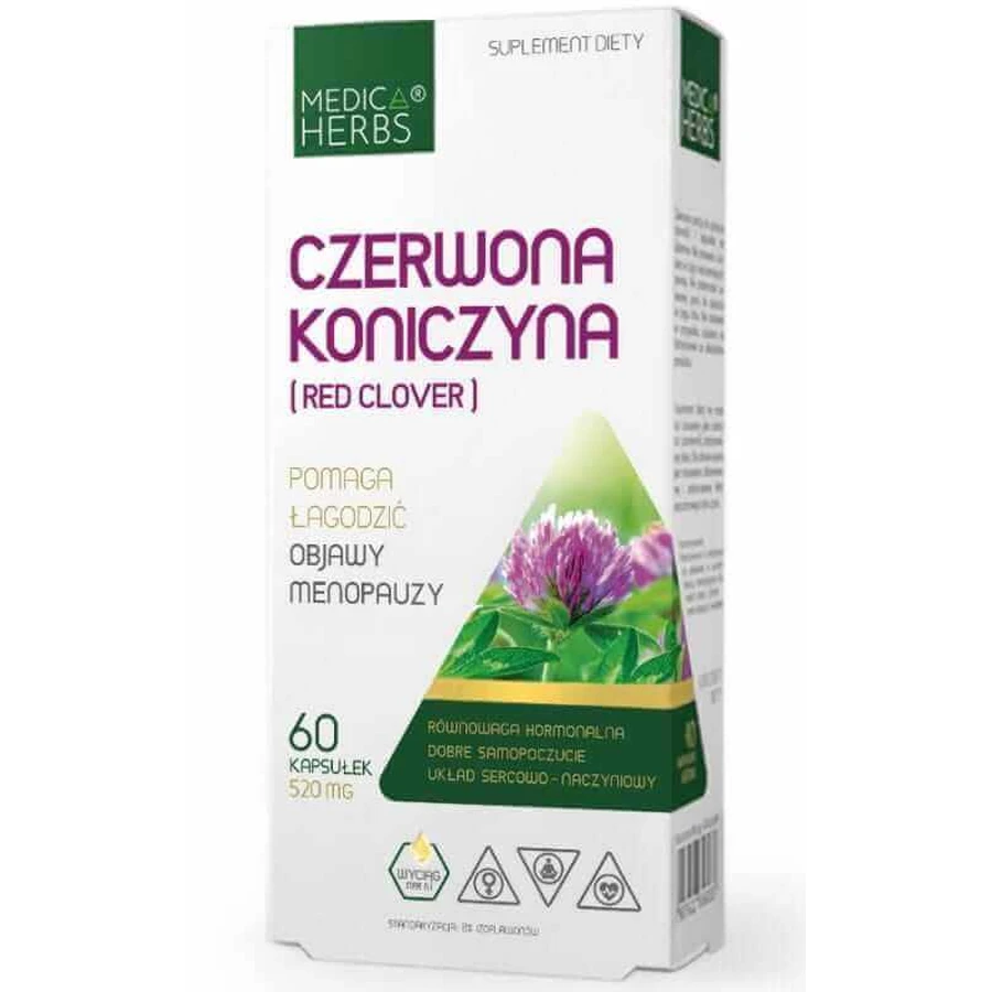 Красный клевер 520 мг 60 капсул Medica Herbs: цены и характеристики