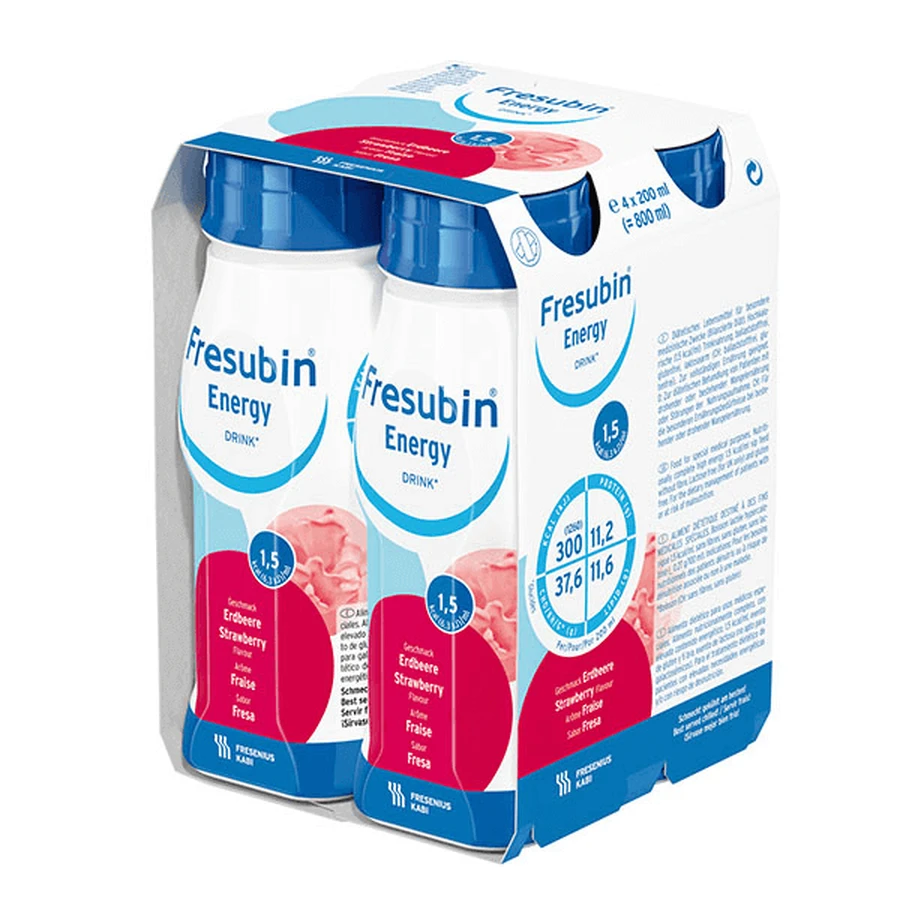 Ентеральне харчування Fresenius Kabi Fresubin Energy Drink смак полуниці, 4 шт. х 200 мл: ціни та характеристики