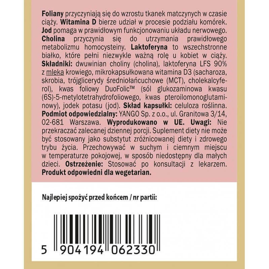 Янго Прегна Крок 2, 60 капсул ролінних КОРОТКИЙ ТЕРМІН ДІЇ: ціни та характеристики