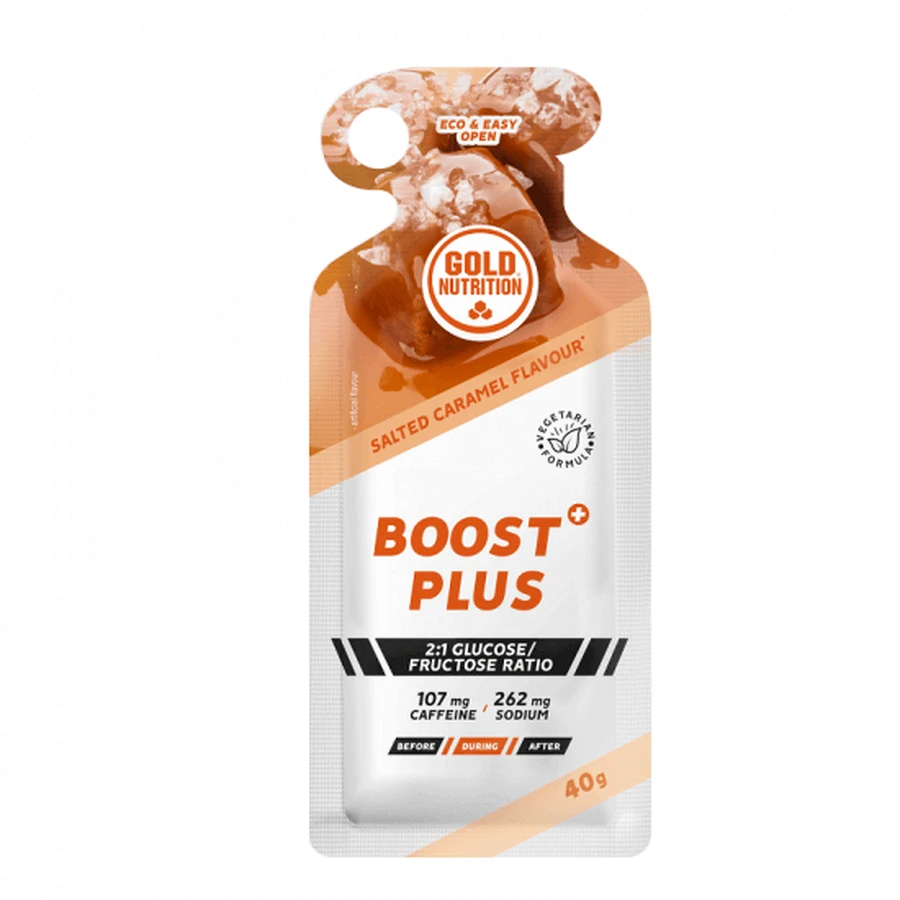 Гель Boost Plus со вкусом соленой карамели, 40 г, Gold Nutrition: цены и характеристики