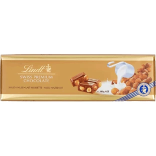 Lindt Mliena Шоколад тютюновий Швейцарський класичний з фундуком 300 г
