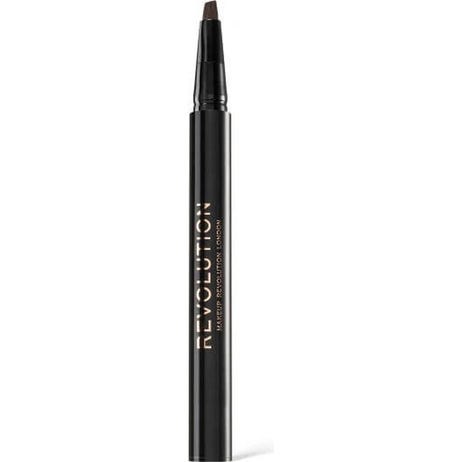 Revolution, олівець для брів Hair Stroke Brow Pen Medium Brown 1×0,50 мл, олівець для брів: ціни та характеристики