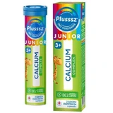 Комплекс кальцію Plusssz Junior, для дітей старше 3 років, полунично-ювелірний смак, 20 шипучих таблеток ЗАБРУДНЕНА УПАКОВКА