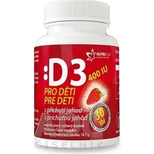 NUTRICIUS Витамин D3 для детей 400 МЕ 1×30 шт, витамины