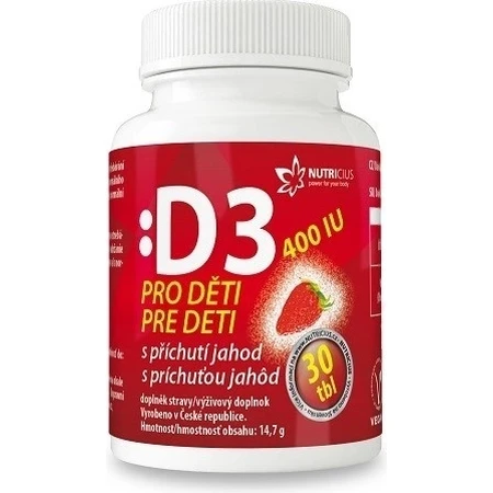 NUTRICIUS Витамин D3 для детей 400 МЕ 1×30 шт, витамины: цены и характеристики