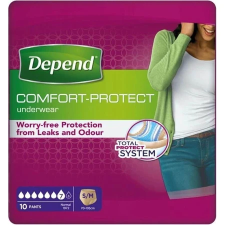 DEPEND NORMAL S/M для жінок 1×10 шт, еластичні трусики: ціни та характеристики
