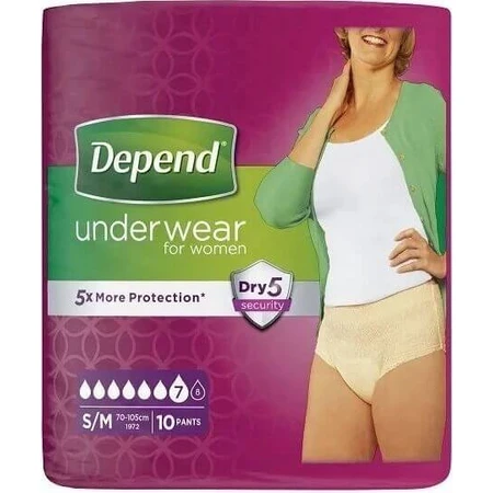 DEPEND NORMAL S/M для жінок 1×10 шт, еластичні трусики: ціни та характеристики