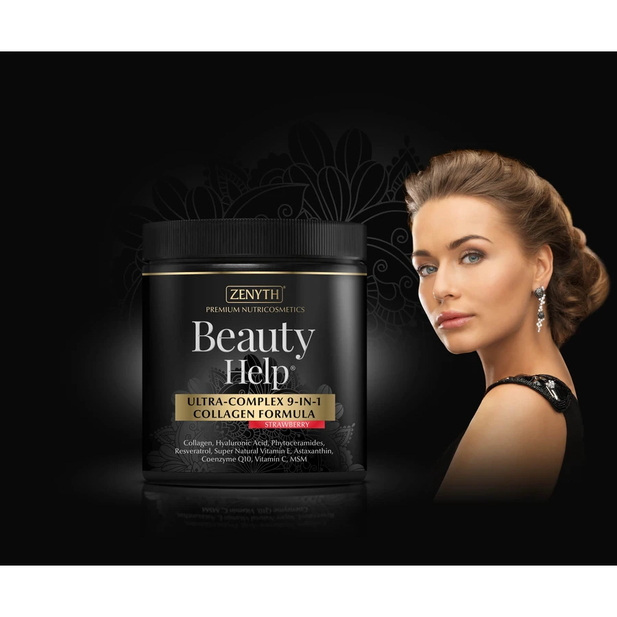 Ультракомплексная коллагеновая формула Beauty Help Ultra-Complex 9-in-1 Collagen Formula Zenyth со вкусом клубники, 300 г: цены и характеристики