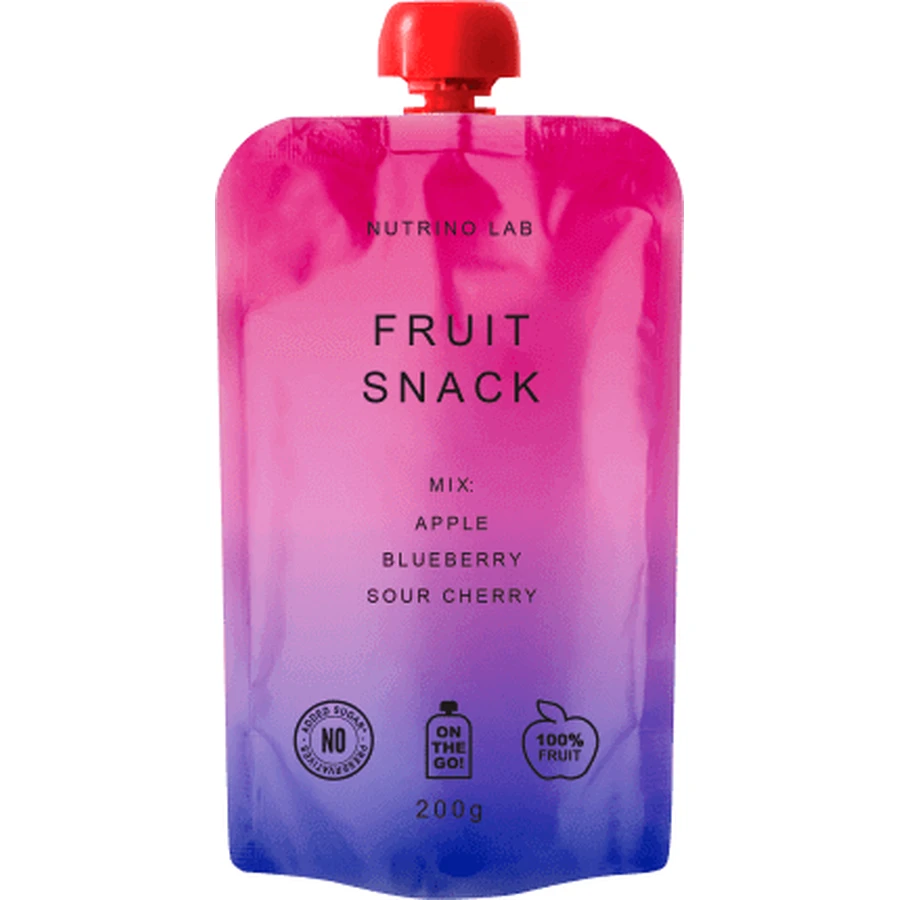 Nutrino Lab Snack, пюре из яблок, черники и вишни, 200 г: цены и характеристики
