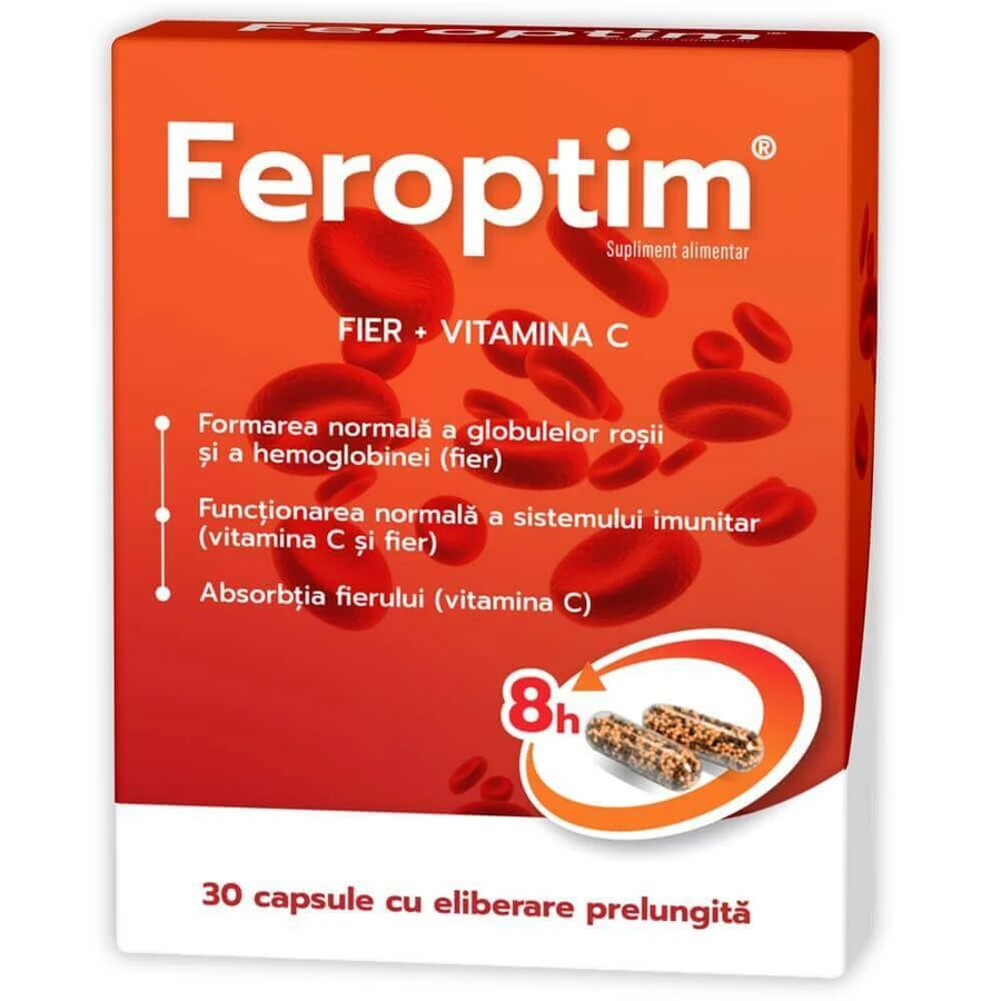 Фероптим Ретард Zdrovit Feroptim Retard, 30 капсул: ціни та характеристики