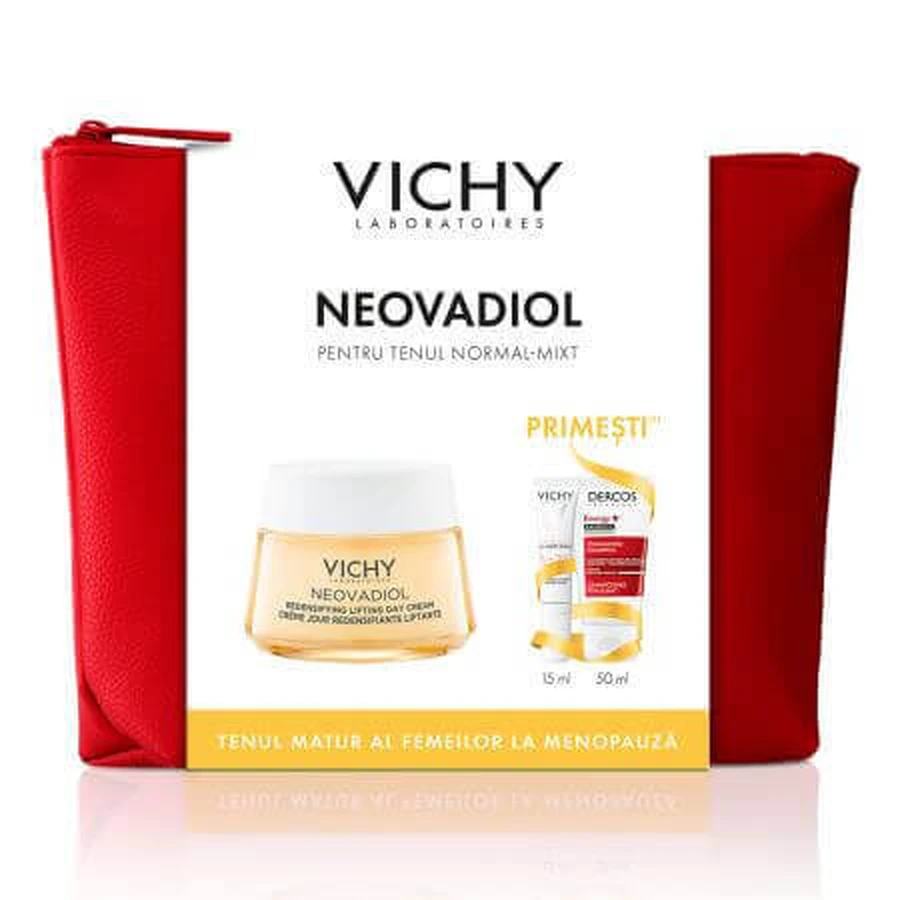 Набор Neovadiol Крем для нормальной и комбинированной кожи Neovadiol 50 мл + Capital Soleil SPF 50+ Fluid 15 мл + Aminexil Dercos шампунь 50 мл, Vichy: цены и характеристики