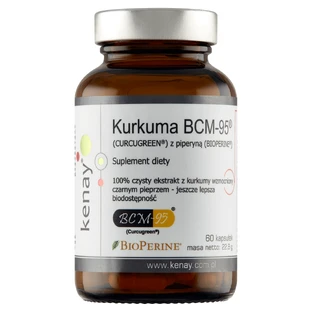 Кенайська куркума BCM-95 з пиперином, 60 капсул