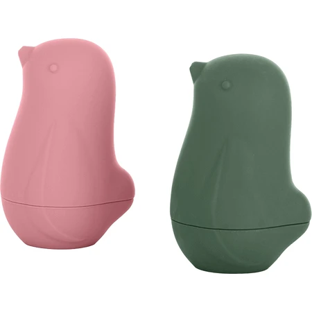 Petite&Mars Силиконовые игрушки для ванны - Влюбленные птички Rose Green 6м+: цены и характеристики