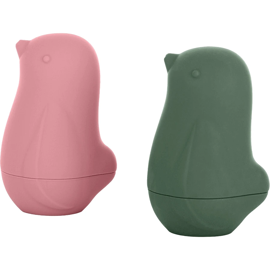 Petite&Mars Силиконовые игрушки для ванны - Влюбленные птички Rose Green 6м+: цены и характеристики