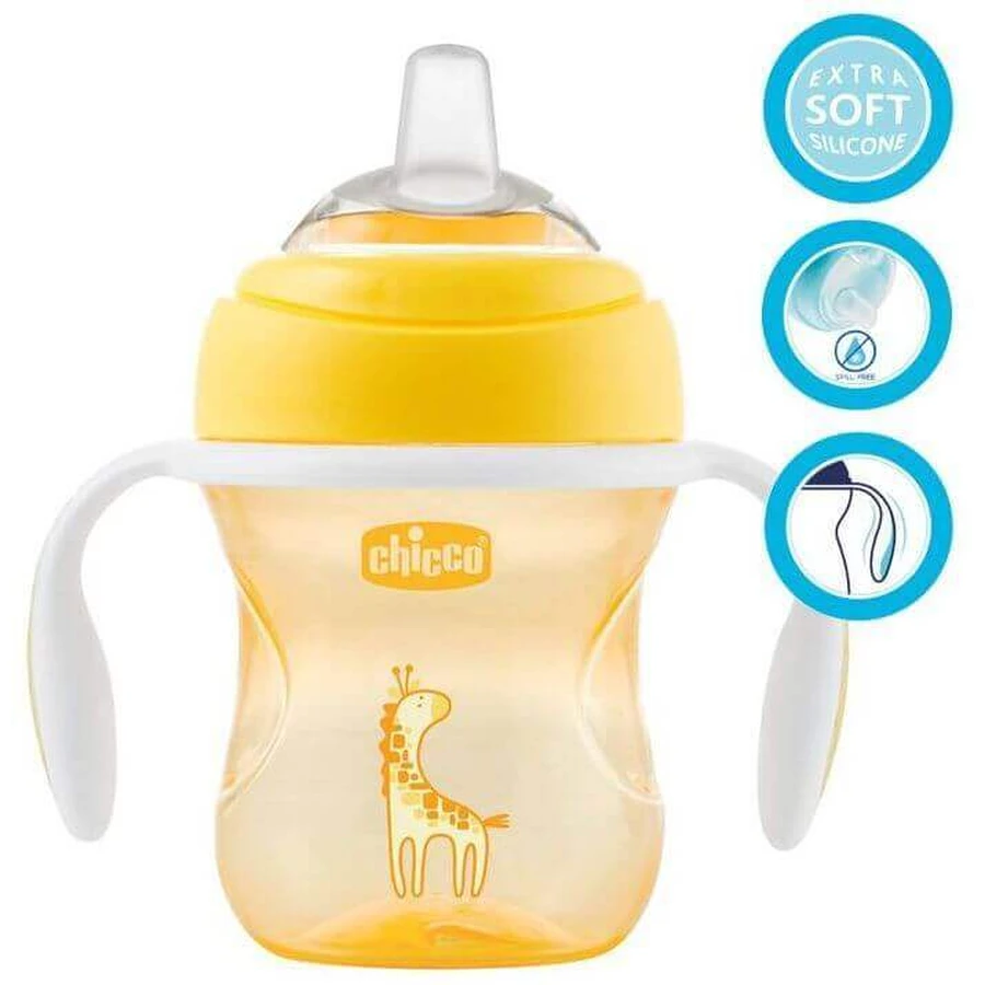 Chicco Переходная чашка с ручками, итальянская, 4м+ 200 мл: цены и характеристики