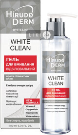 Гель для умывания Биокон White Clean Hirudo Derm White Line отбеливающий, 180 мл