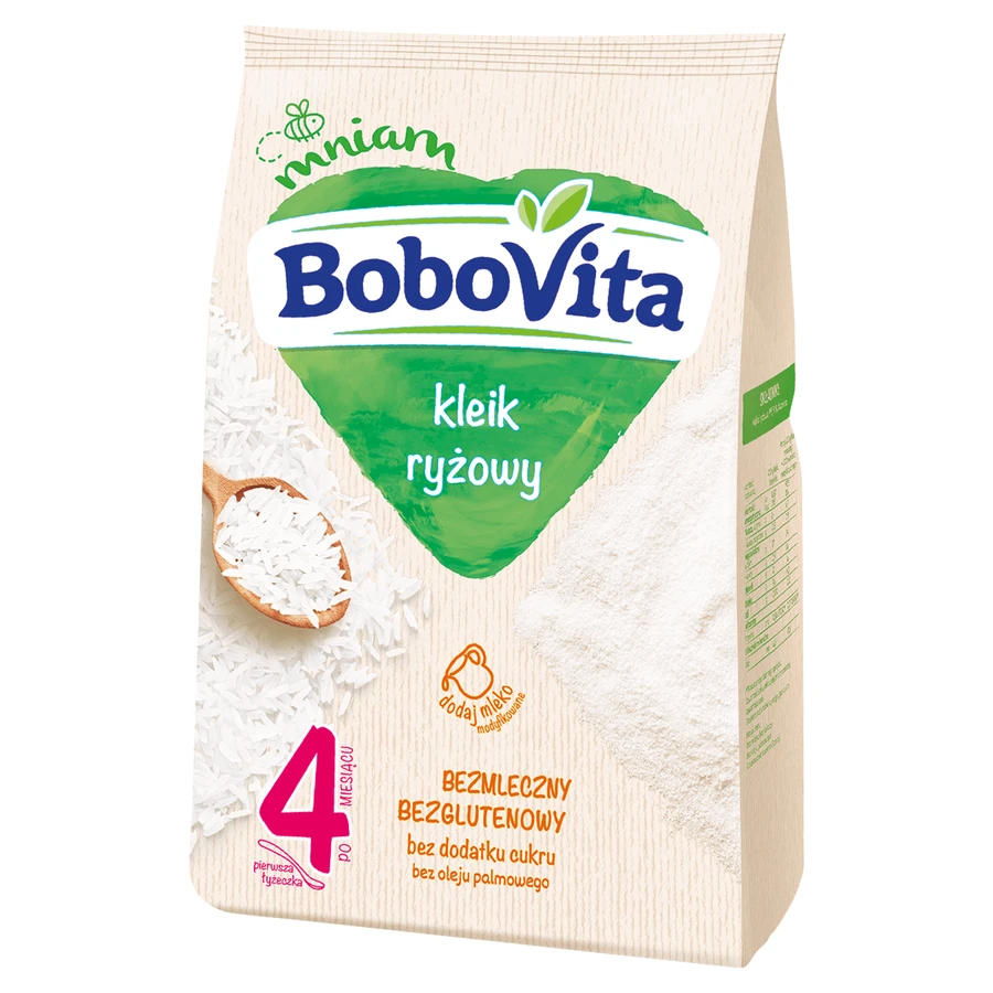 BoboVita Рисова каша, безмолочна, безглютенова, без додавання цукру, з 4 місяців, 160 г: ціни та характеристики