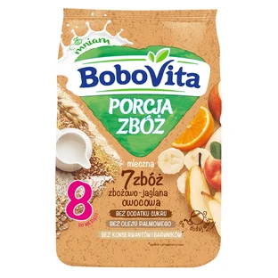 Сухая молочная каша BoboVita 7 злаков с фруктами, без сахара, после 8 месяцев, 210 г