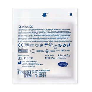 Серветка стерильна Sterilux ES, 7,5 см х 7,5 см, 1 штука, Hartmann