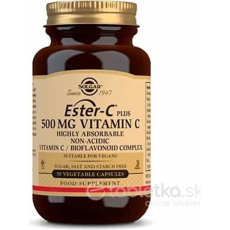Solgar Ester-C plus 500 мг Некислый витамин С с биофлавоноидным комплексом 50 капсул 1×50 капс, пищевая добавка: цены и характеристики