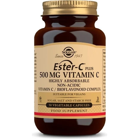 Solgar Ester-C plus 500 мг Некислый витамин С с биофлавоноидным комплексом 50 капсул 1×50 капс, пищевая добавка: цены и характеристики