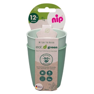 Набір з 2 склянок для пиття Eat Green, різні кольори, Nip
