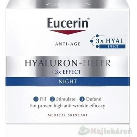 Eucerin HYALURON-FILLER+3xEFFECT Нічний крем поповнення 1×50 мл: ціни та характеристики