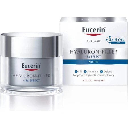 Eucerin HYALURON-FILLER+3xEFFECT Нічний крем поповнення 1×50 мл: ціни та характеристики