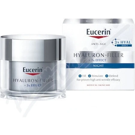 Eucerin HYALURON-FILLER+3xEFFECT Нічний крем поповнення 1×50 мл: ціни та характеристики