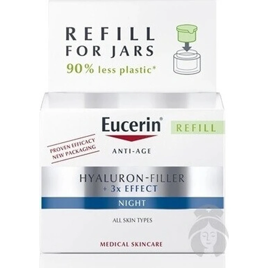 Eucerin HYALURON-FILLER+3xEFFECT Нічний крем поповнення 1×50 мл: ціни та характеристики