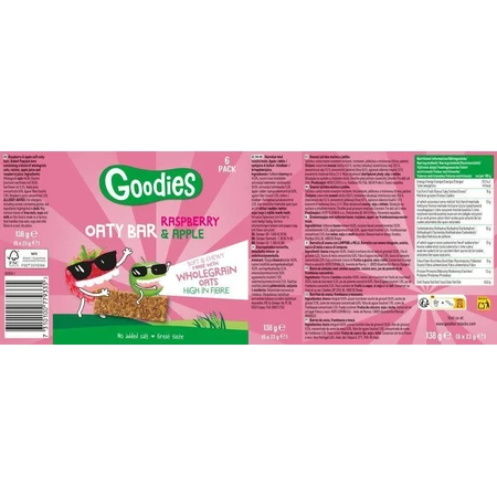 Goodies Овсяные батончики с малиной и яблоком 6 x 23 г: цены и характеристики