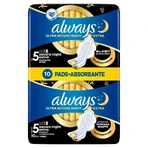 Always Ultra Secure Night, гигиенические салфетки с крылышками, размер 5, экстра, 10 штук: цены и характеристики