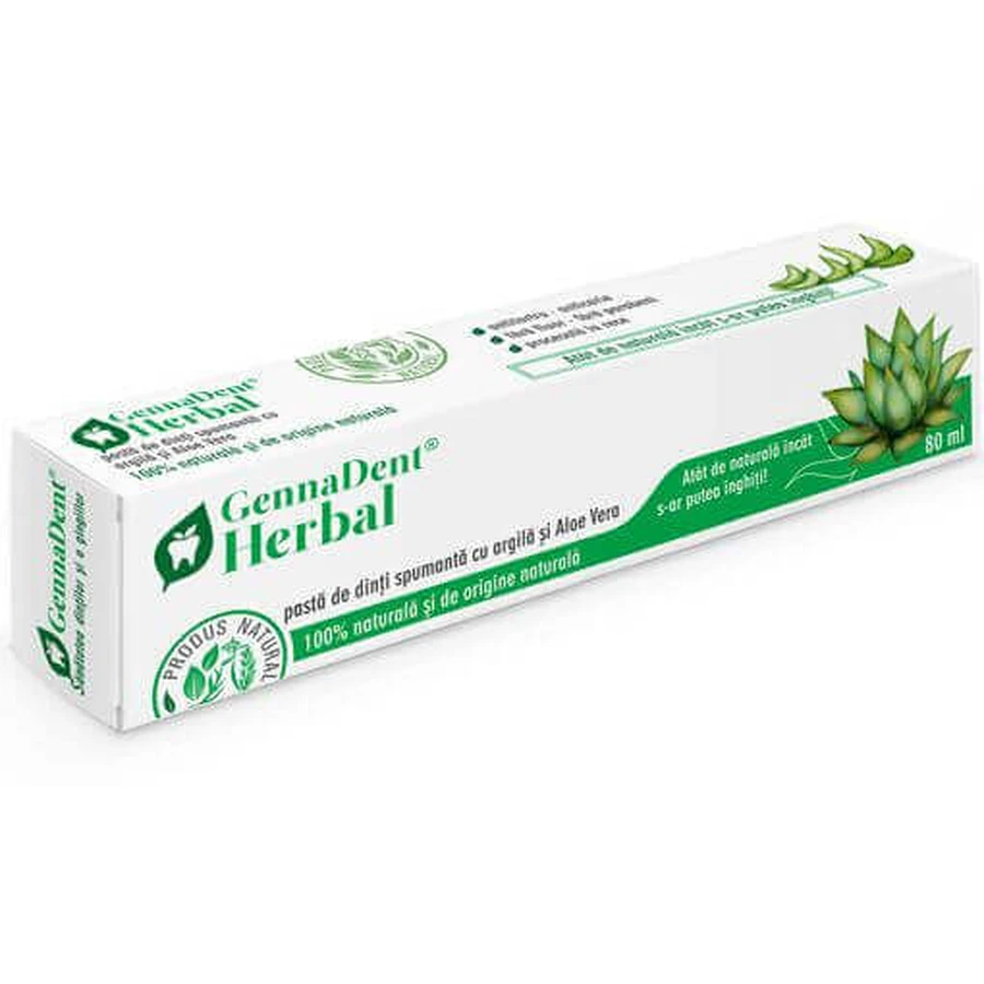 Зубна паста GennaDent Herbal, 80 мл, Vivanatura: ціни та характеристики