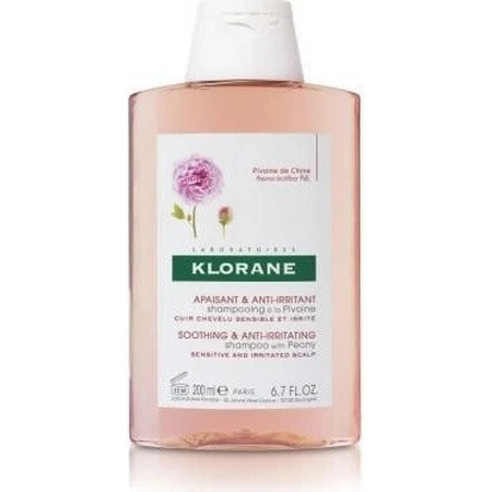 KLORANE SHAMPOO з БІО-півонією 1×200мл, шампунь для чутливої та подразненої шкіри голови: ціни та характеристики