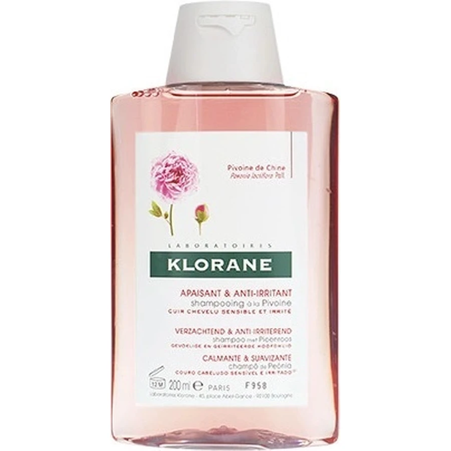 KLORANE SHAMPOO з БІО-півонією 1×200мл, шампунь для чутливої та подразненої шкіри голови: ціни та характеристики