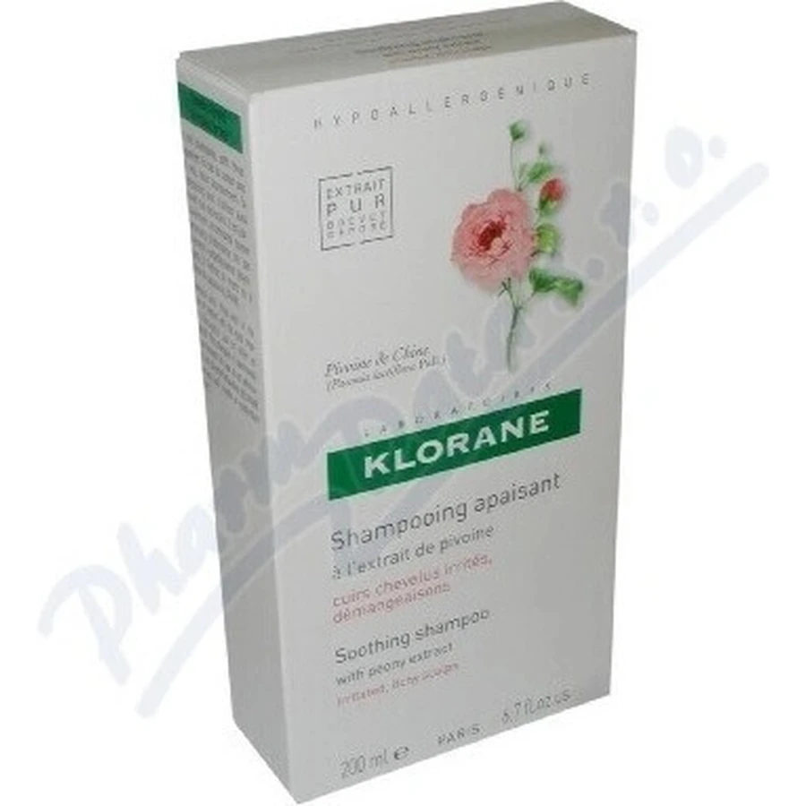 KLORANE SHAMPOO з БІО-півонією 1×200мл, шампунь для чутливої та подразненої шкіри голови: ціни та характеристики