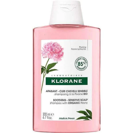 KLORANE SHAMPOO з БІО-півонією 1×200мл, шампунь для чутливої та подразненої шкіри голови: ціни та характеристики
