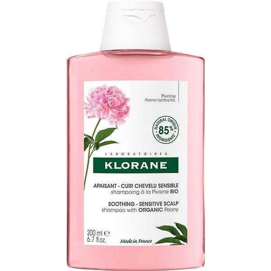 KLORANE SHAMPOO з БІО-півонією 1×200мл, шампунь для чутливої та подразненої шкіри голови: ціни та характеристики