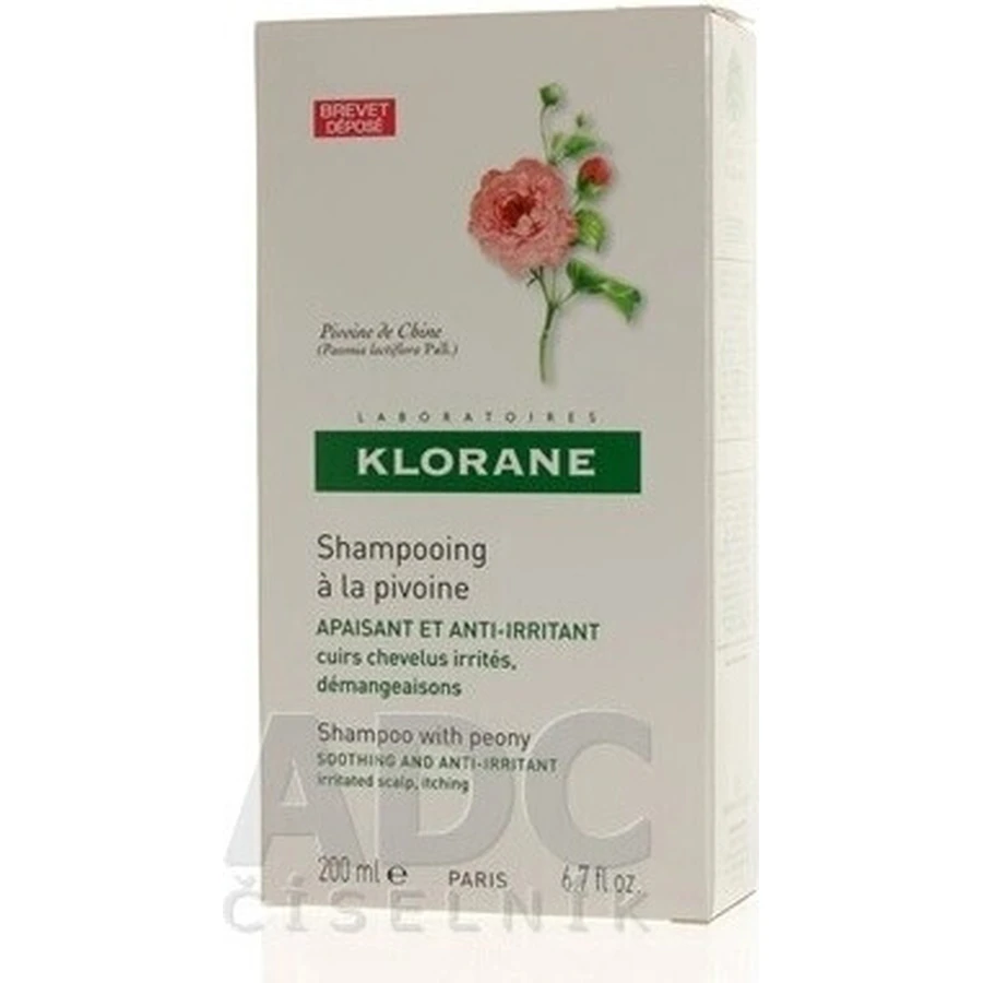 KLORANE SHAMPOO з БІО-півонією 1×200мл, шампунь для чутливої та подразненої шкіри голови: ціни та характеристики