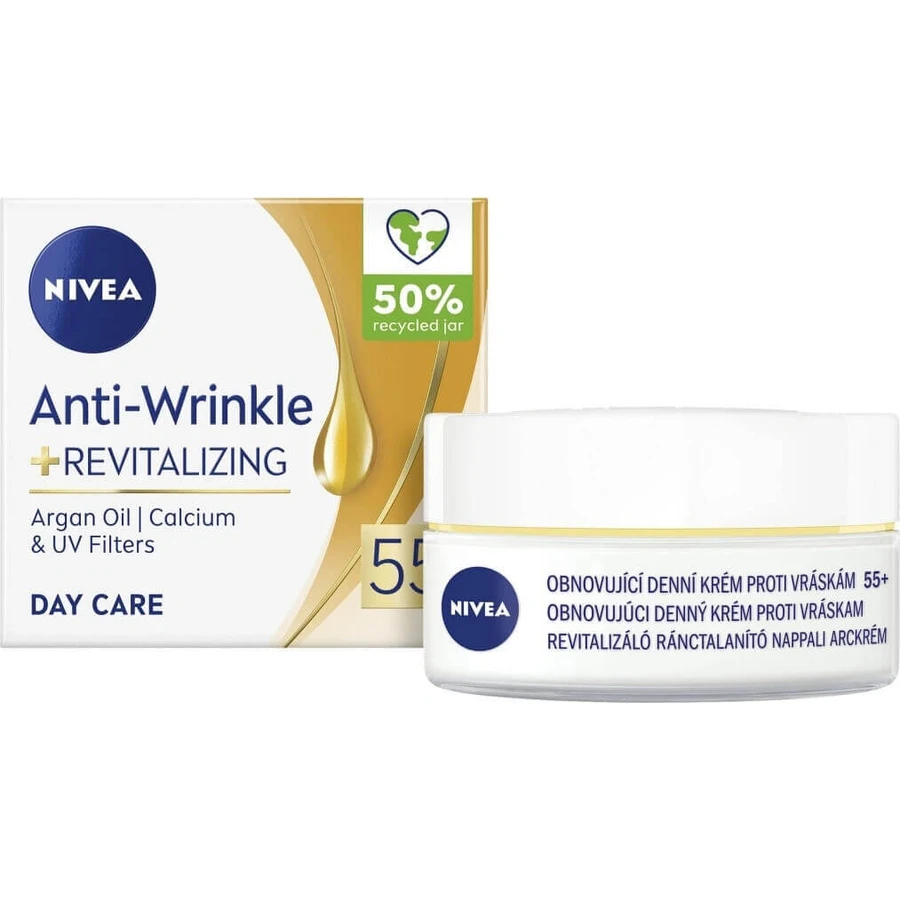 NIVEA 55+ крем против морщин 1×50 мл, обновляющий дневной крем: цены и характеристики