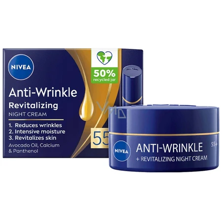 NIVEA 55+ крем против морщин 1×50 мл, обновляющий дневной крем: цены и характеристики