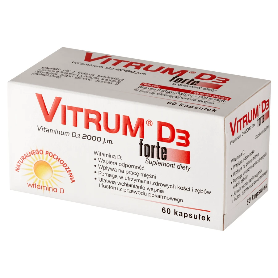 Vitrum D3 Forte 60 капсул: ціни та характеристики