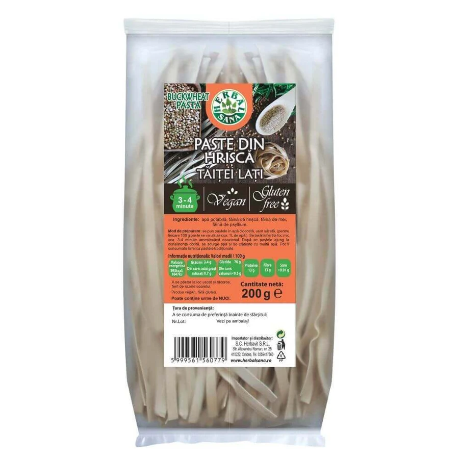 Паста гречана з локшиною Lati Lati Noodles, 200 г, Herbal Sana: ціни та характеристики