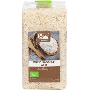 Органічний білий рис басматі, 500 г, Obio