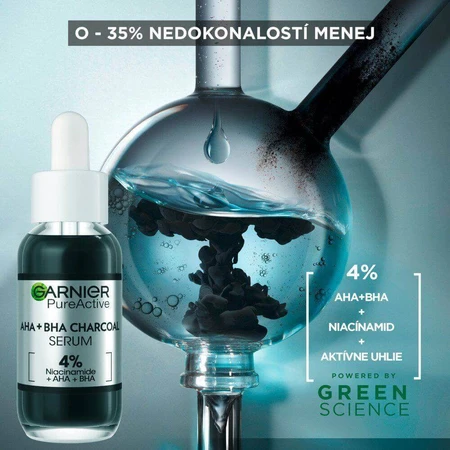 Garnier Pure Активна сироватка проти недосконалостей AHA + BHA Вугілля 30 мл: ціни та характеристики