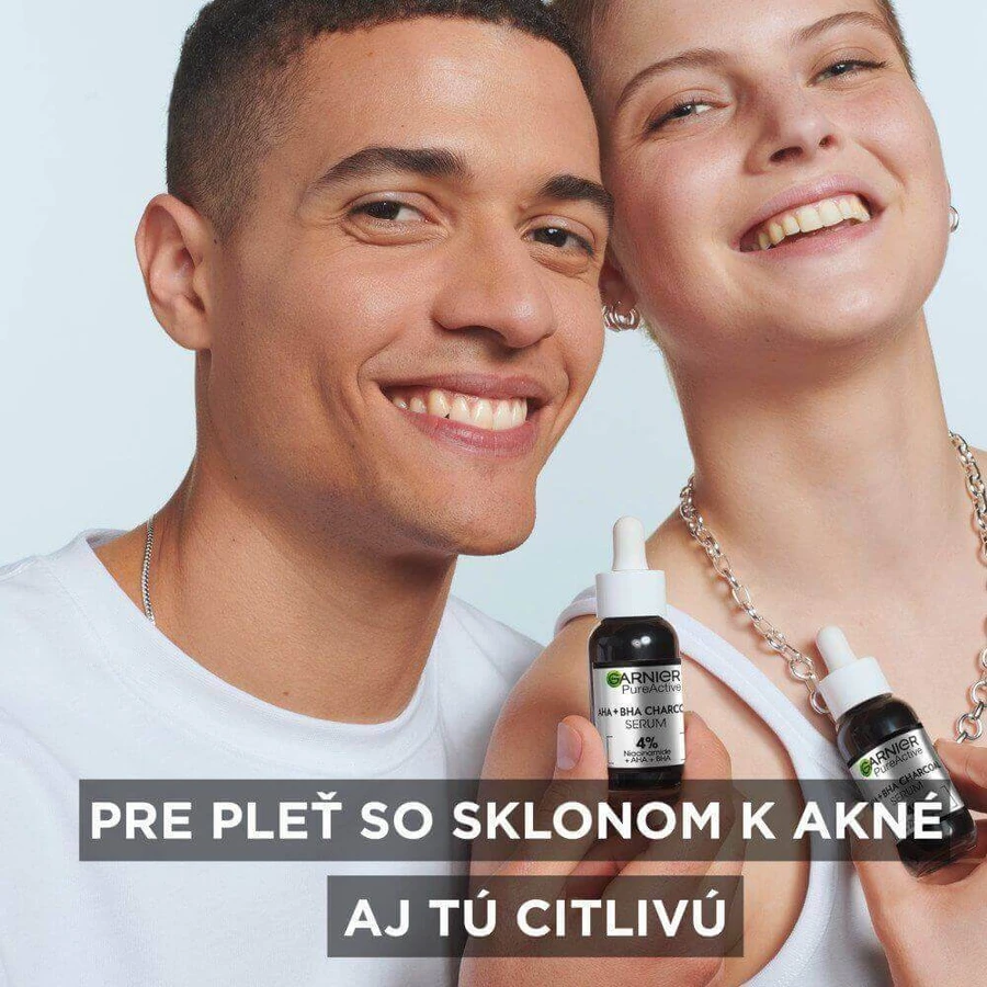 Garnier Pure Активна сироватка проти недосконалостей AHA + BHA Вугілля 30 мл: ціни та характеристики