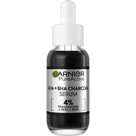 Garnier Pure Активна сироватка проти недосконалостей AHA + BHA Вугілля 30 мл: ціни та характеристики