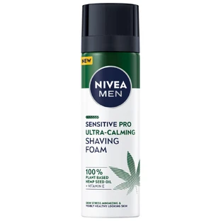 Nivea Men Sensitive Pro Ultra-Calming Shaving Foam с маслом семян конопли, 200 мл
